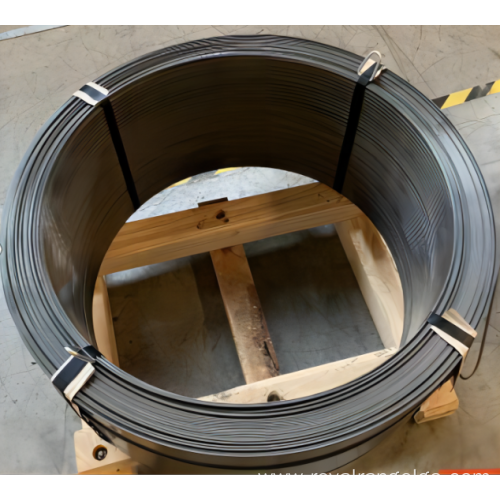 Flat coated steel wire